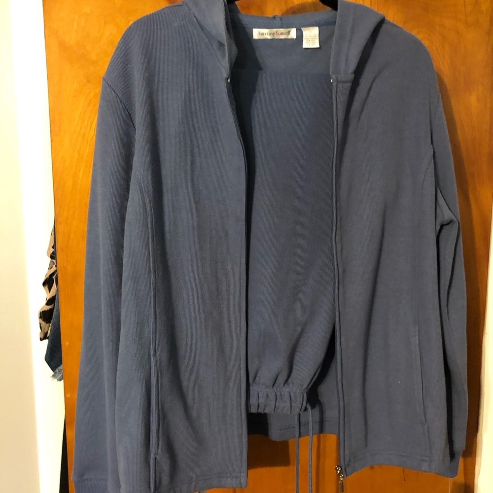 Blue hoodie sweatsuit